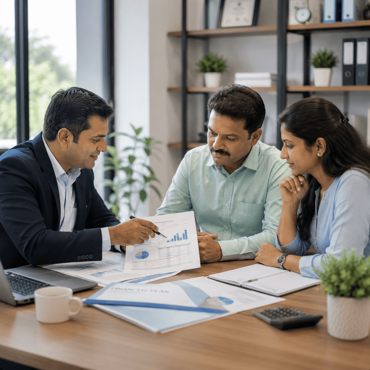 The VittMantra team reviewing a client's goal based investment plan